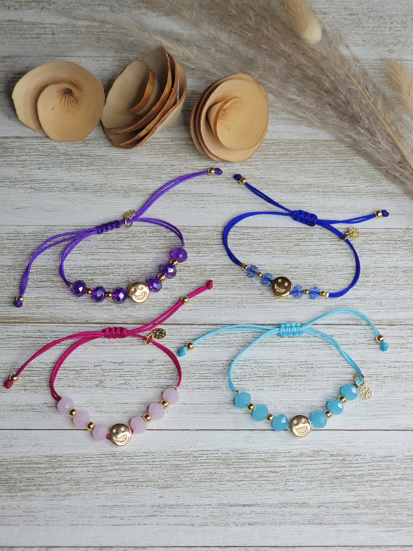 Happy Face Crystal Bracelet for Girls (Available in Many Colors)