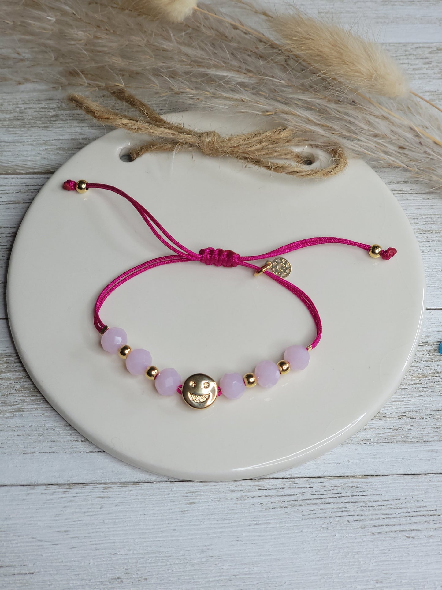 Happy Face Crystal Bracelet for Girls (Available in Many Colors)