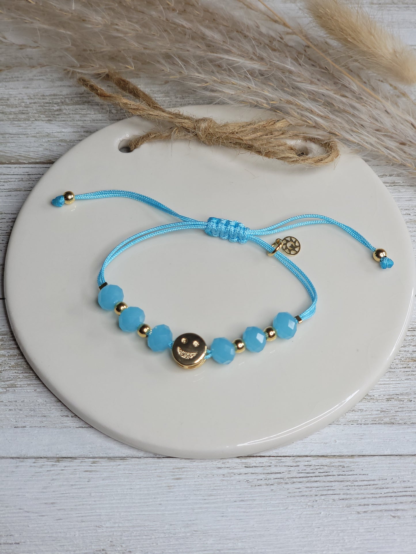 Happy Face Crystal Bracelet for Girls (Available in Many Colors)