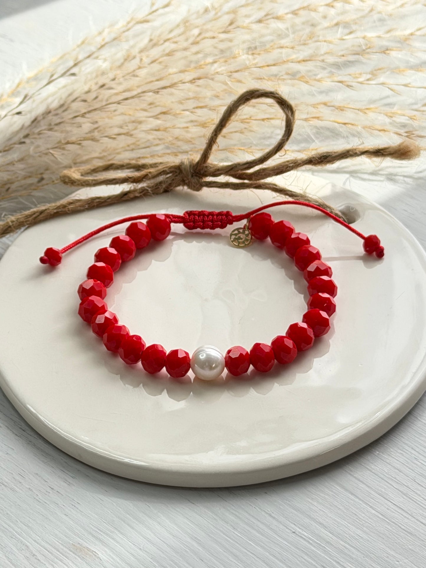Freshwater Pearl & Crystals Matching Friendship Bracelet