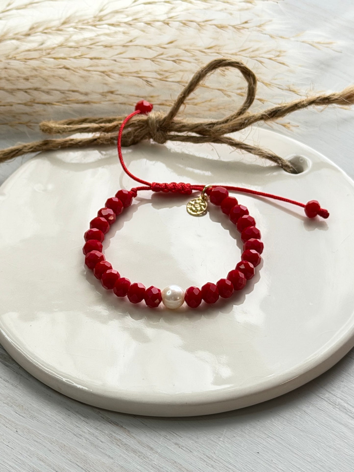 Freshwater Pearl & Crystals Matching Friendship Bracelet