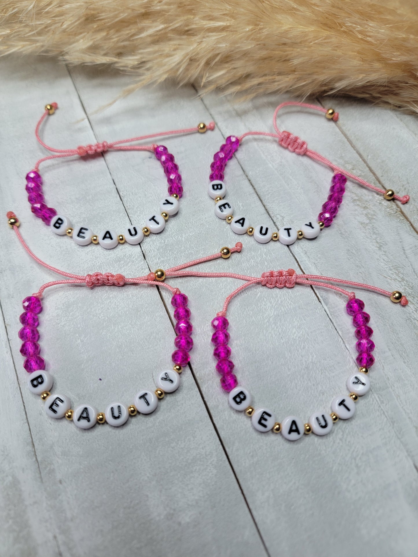 "Beauty" Charm Bracelet for Girls