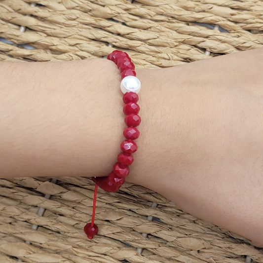 Kids Crystals & Freshwater Pearl Bracelet