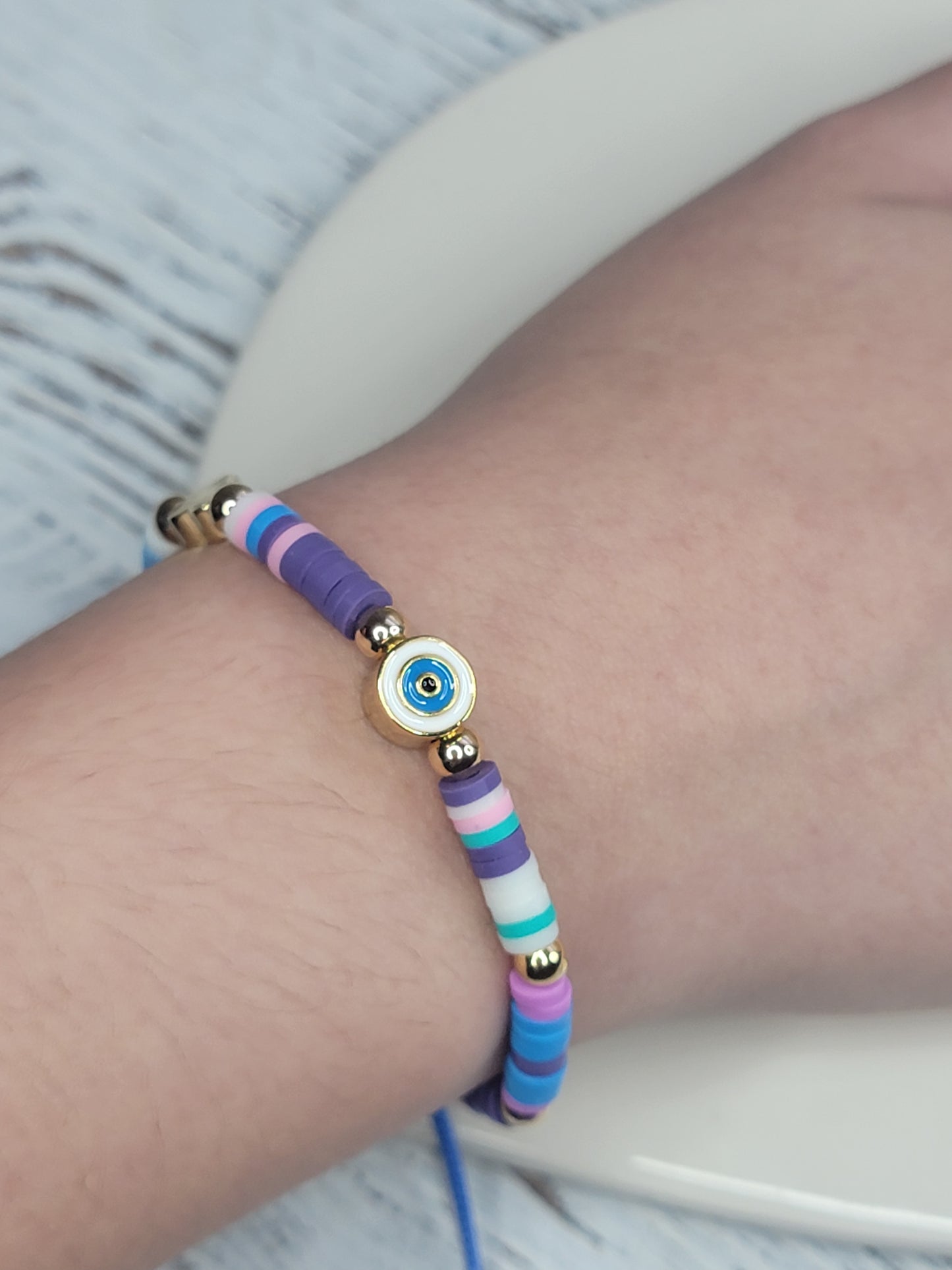 Colorful Evil Eye Adjustable Bracelet for Kids