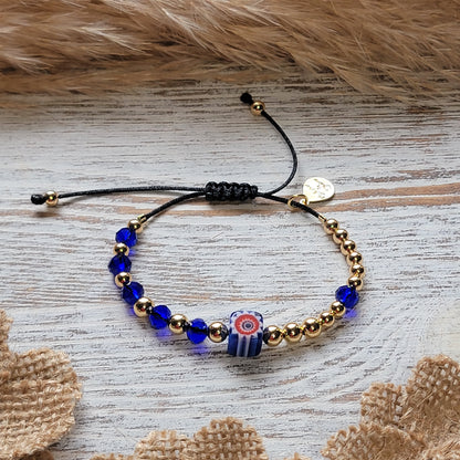 Half & Half Floral Charm Bracelet