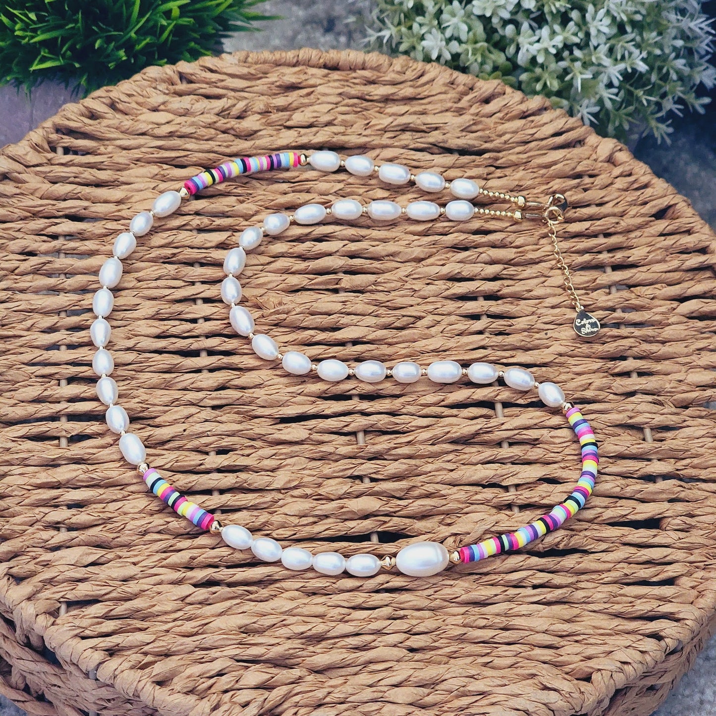 Multicolor Necklace with Freshwater Pearls