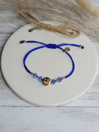Happy Face Crystal Bracelet for Girls (Available in Many Colors)
