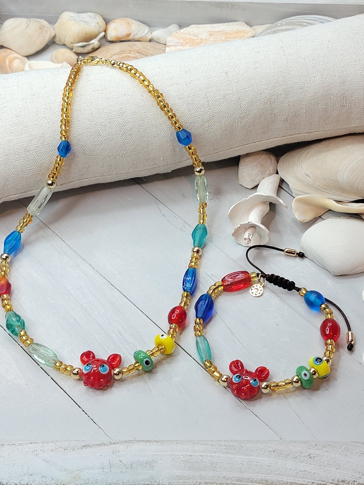 Crab Set (Necklace & Bracelet)