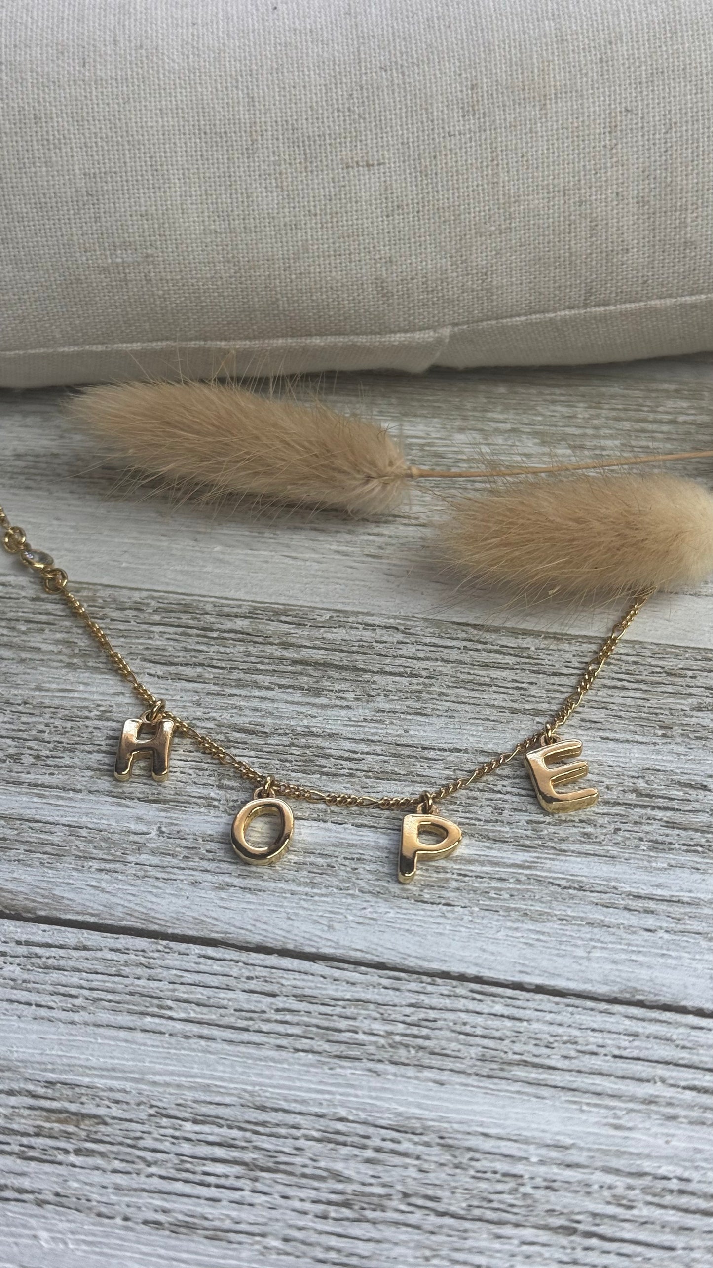 Hope Letter Gold-Plated Necklace
