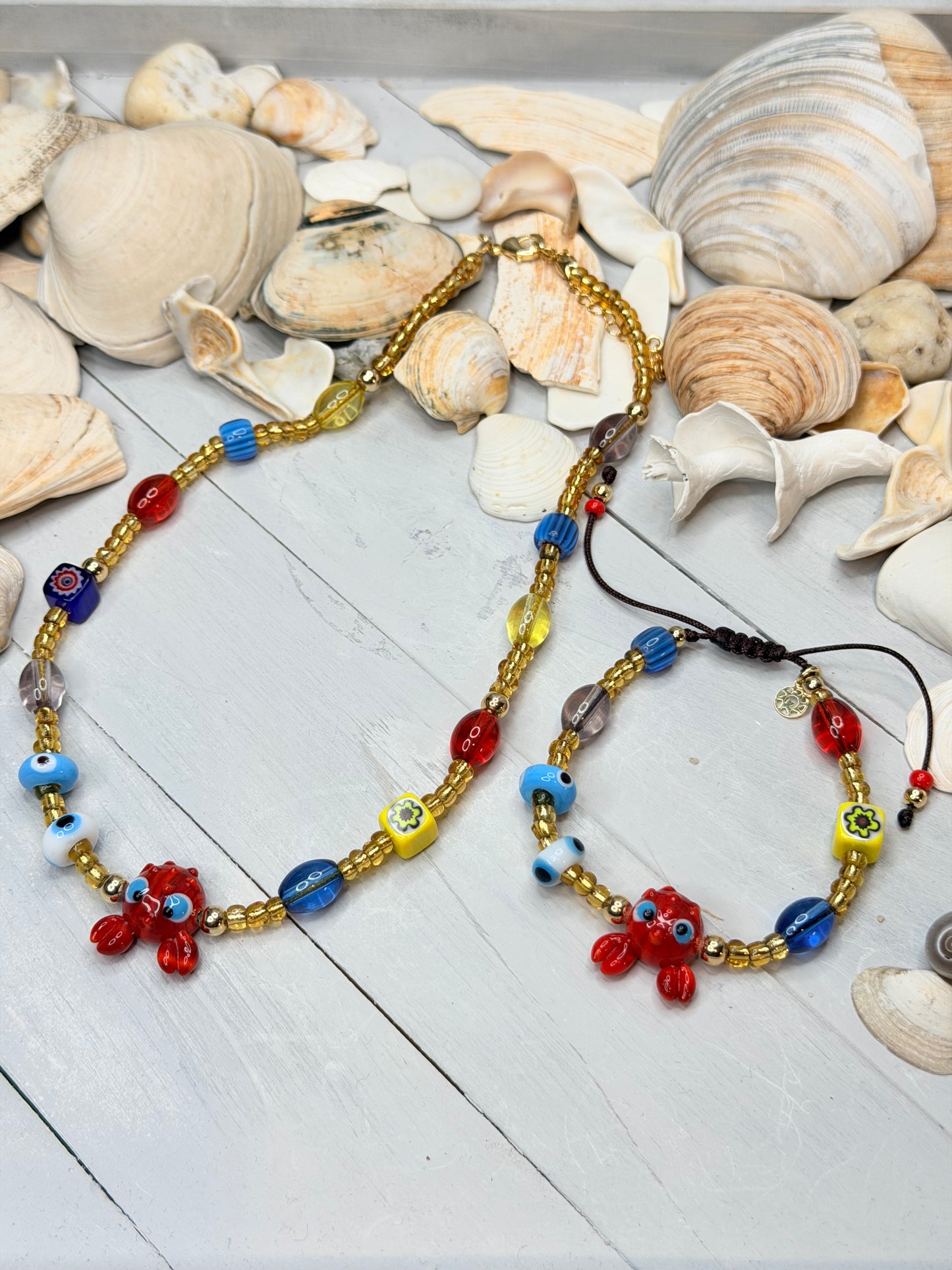 Crab Set (Necklace & Bracelet)