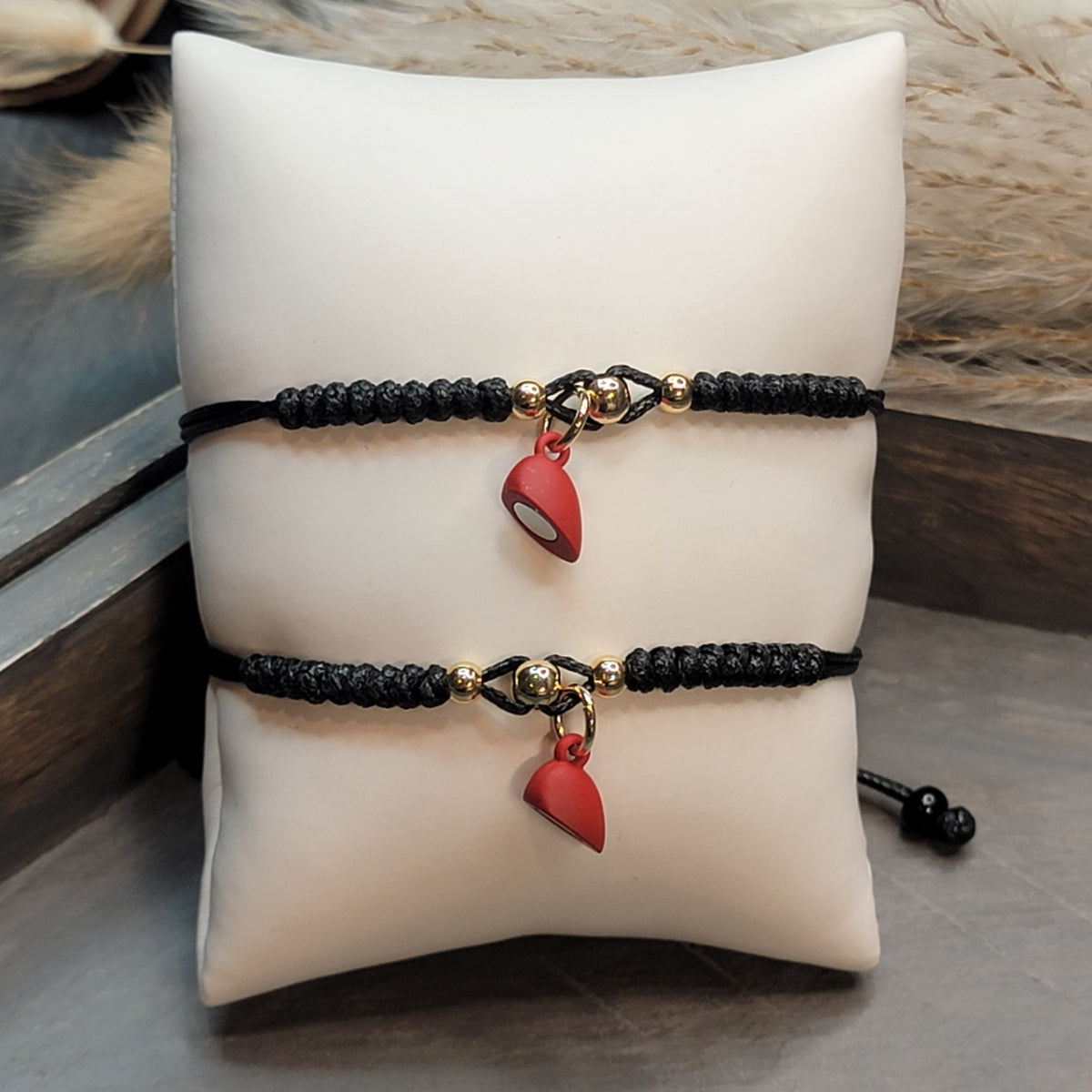 Red Heart Magnet Bracelet Set of 2