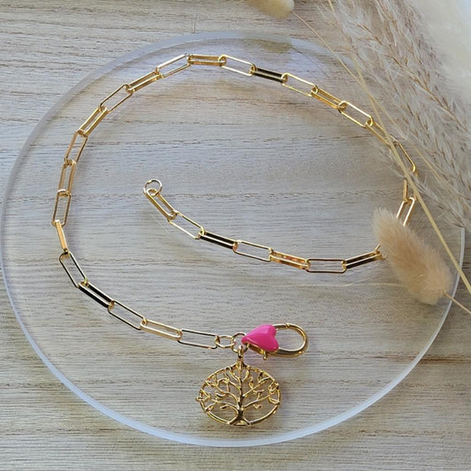 Tree of Life Paperclip Necklace