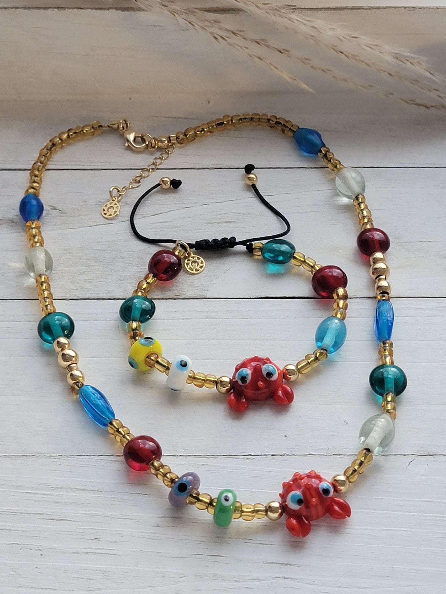 Crab Set (Necklace & Bracelet)