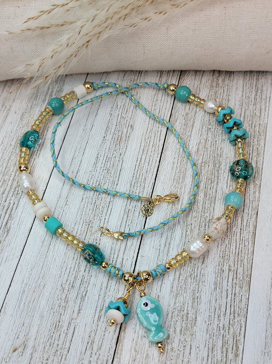 Turquoise Fish Necklace