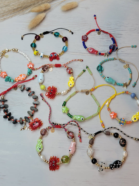 Playful & Colorful Handmade Bracelets - Summer Collection