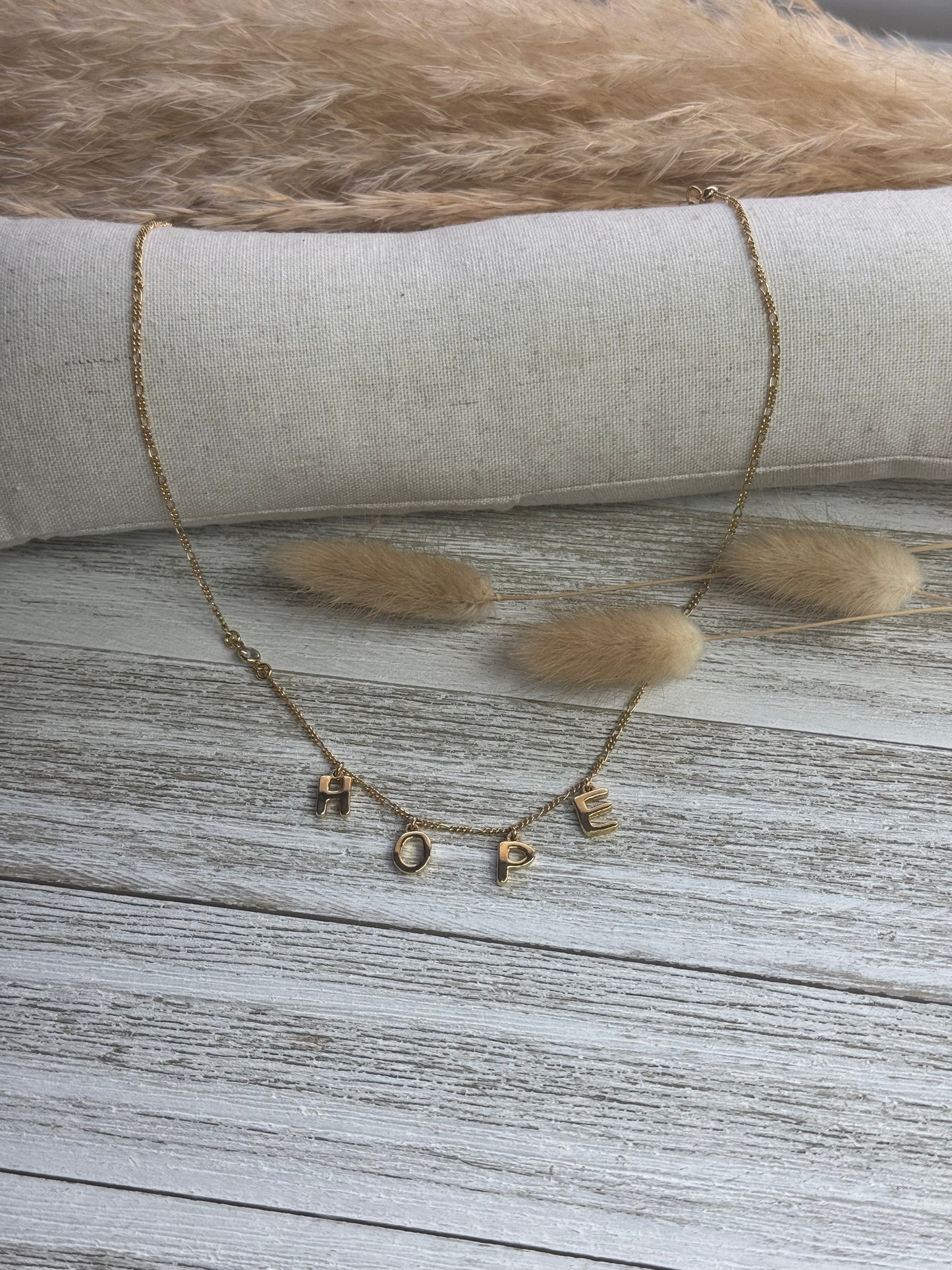 Hope Letter Gold-Plated Necklace