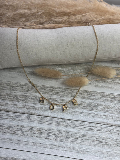 Hope Letter Gold-Plated Necklace