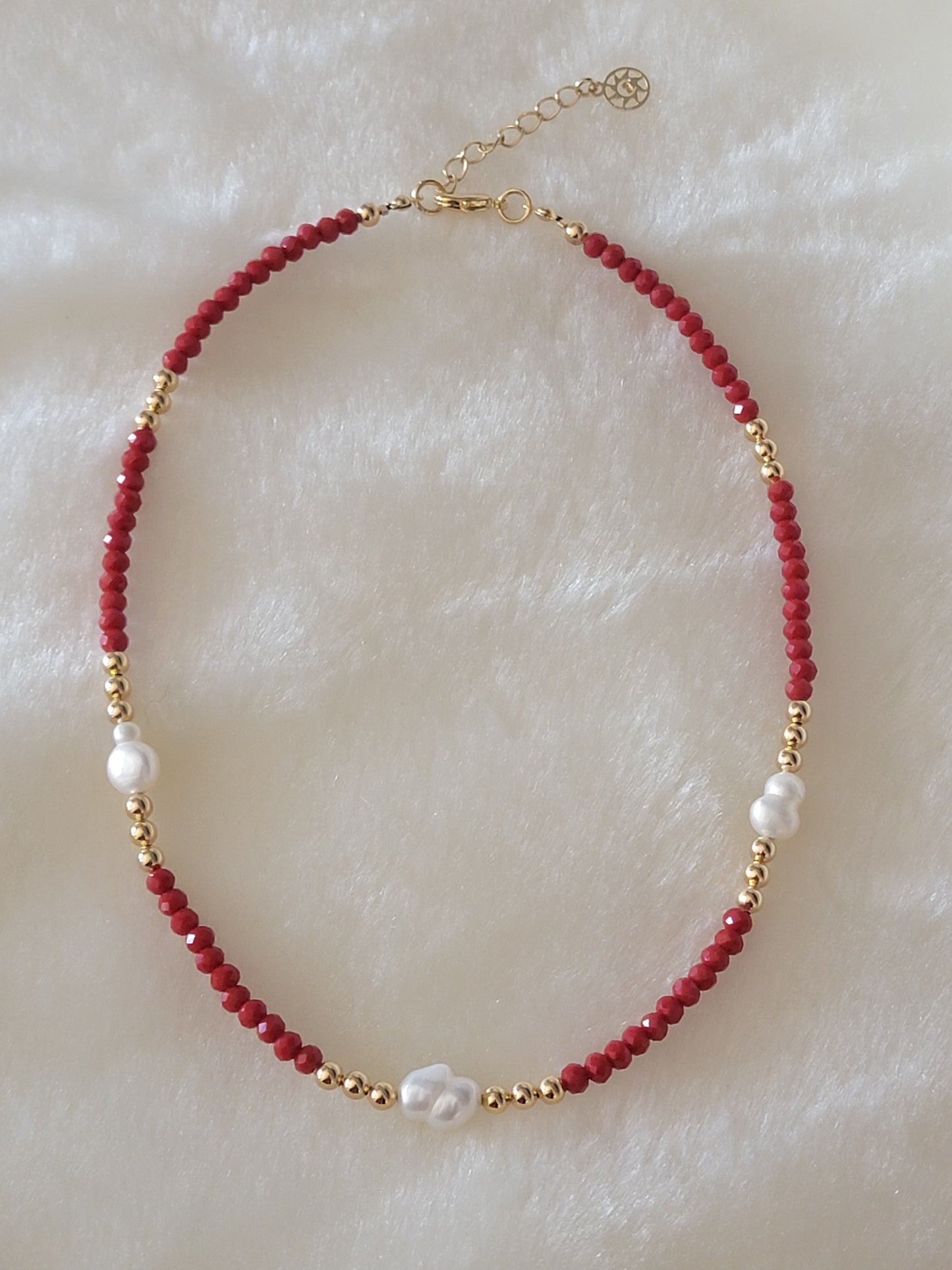 Beaded Crystal Choker Necklace