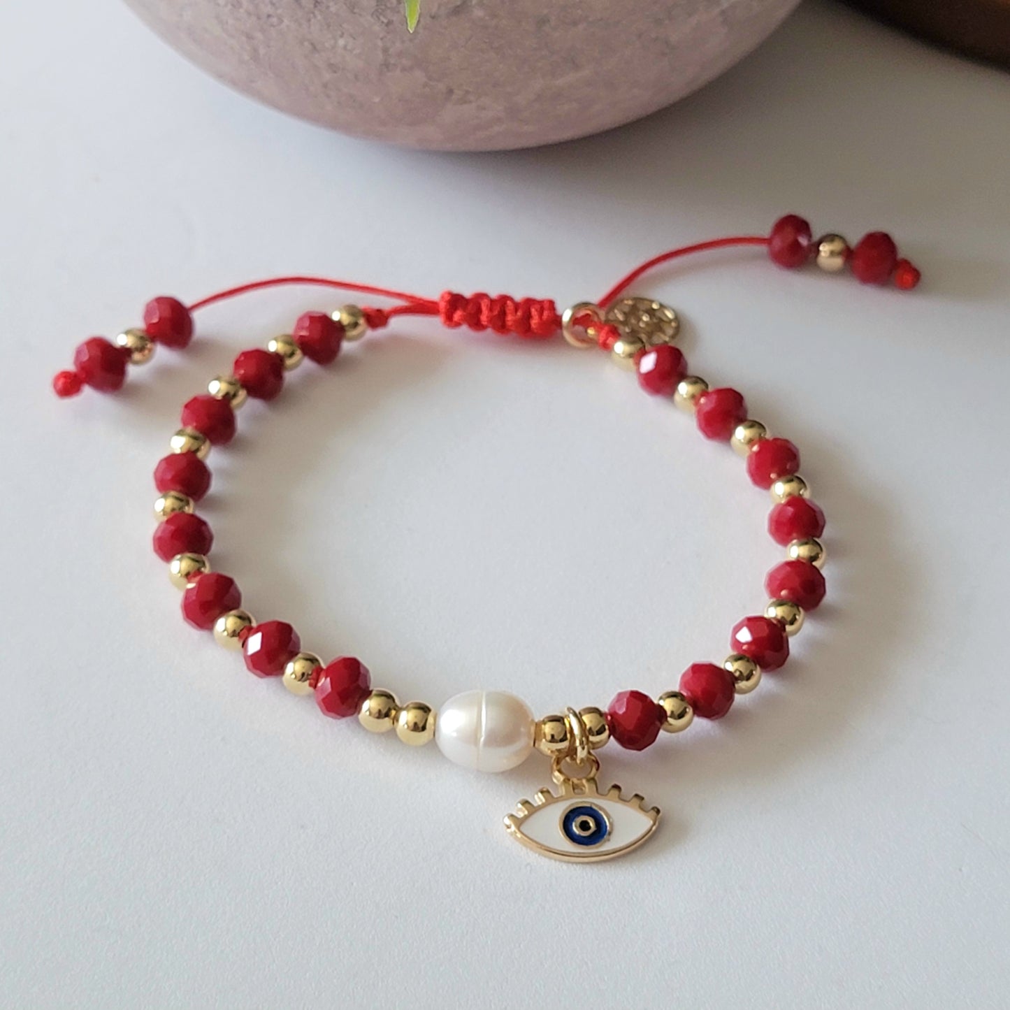 Red Evil Eye Adjustable Protection Bracelet