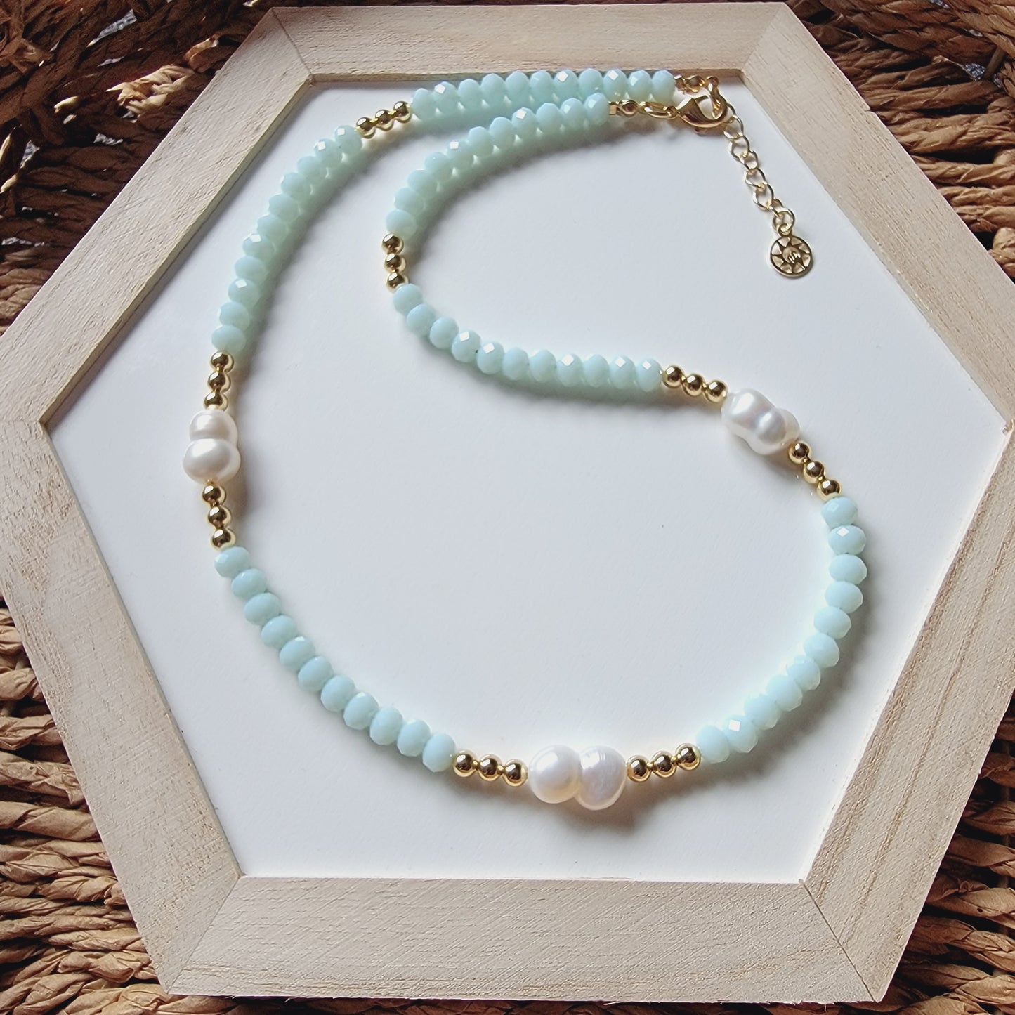 Beaded Crystal Choker Necklace