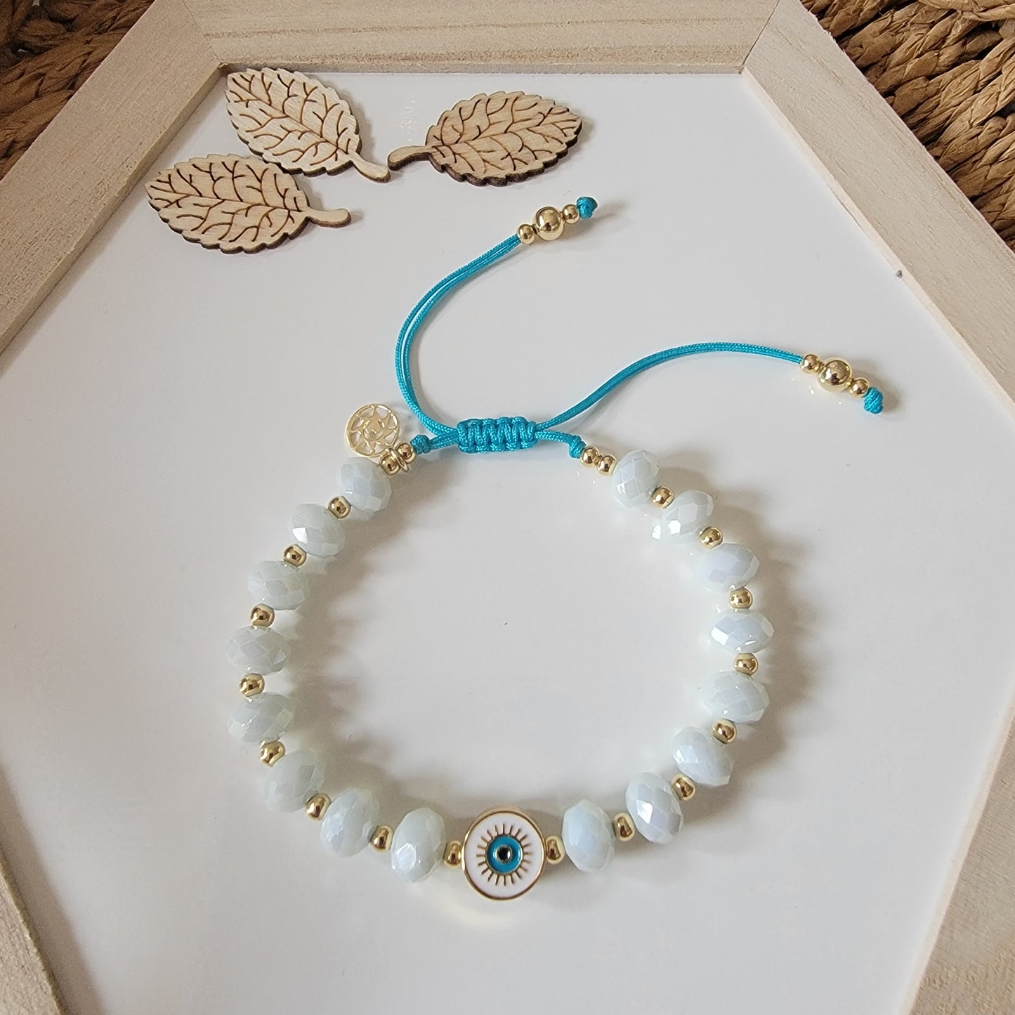 Evil Eye White Crystal Bracelet