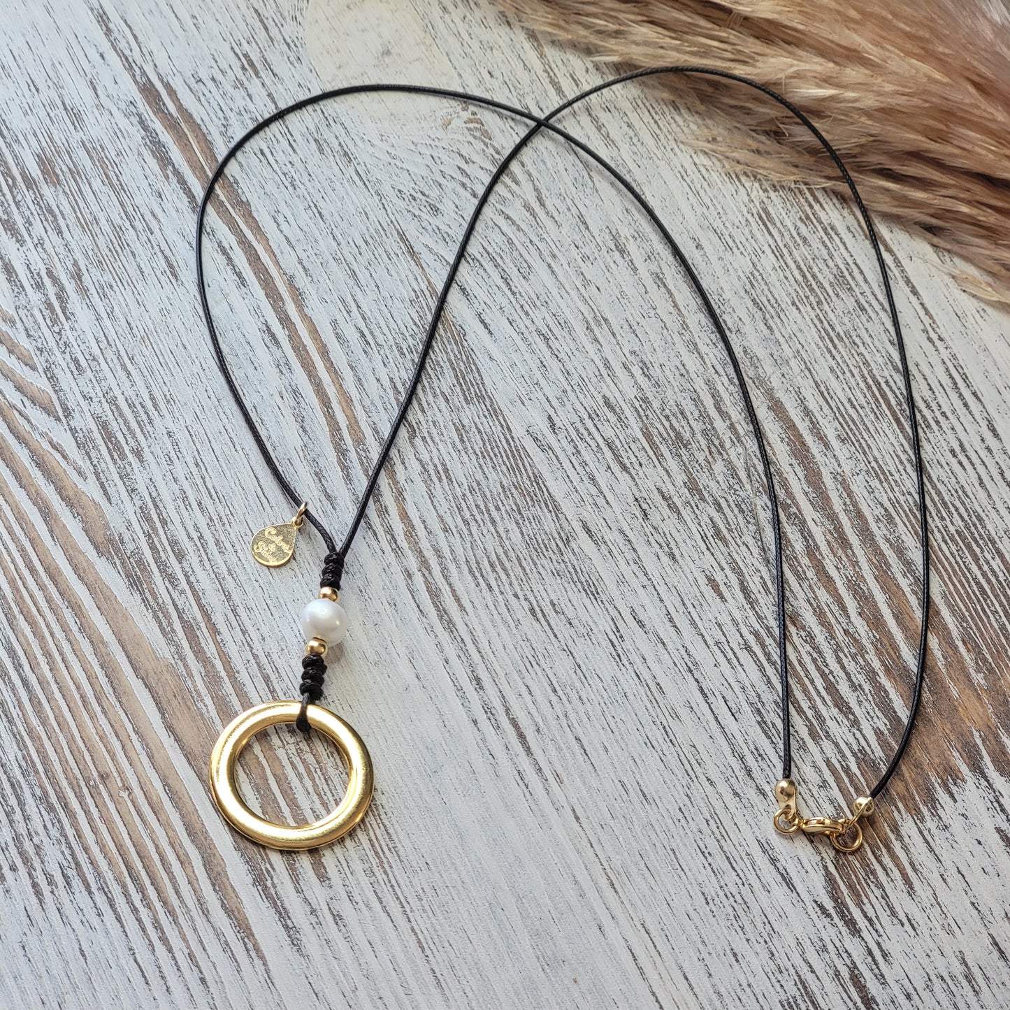 Long Necklace With Freshwater Pearl And Gold-filled Details (Available in Many colors)