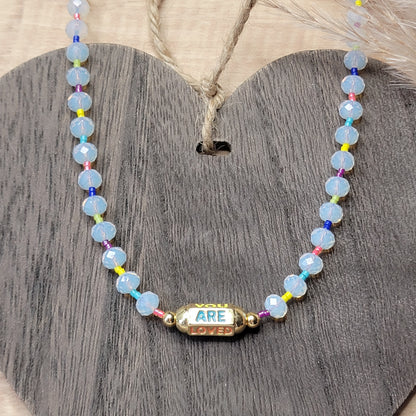 You Are Loved Crystal Choker Necklace
