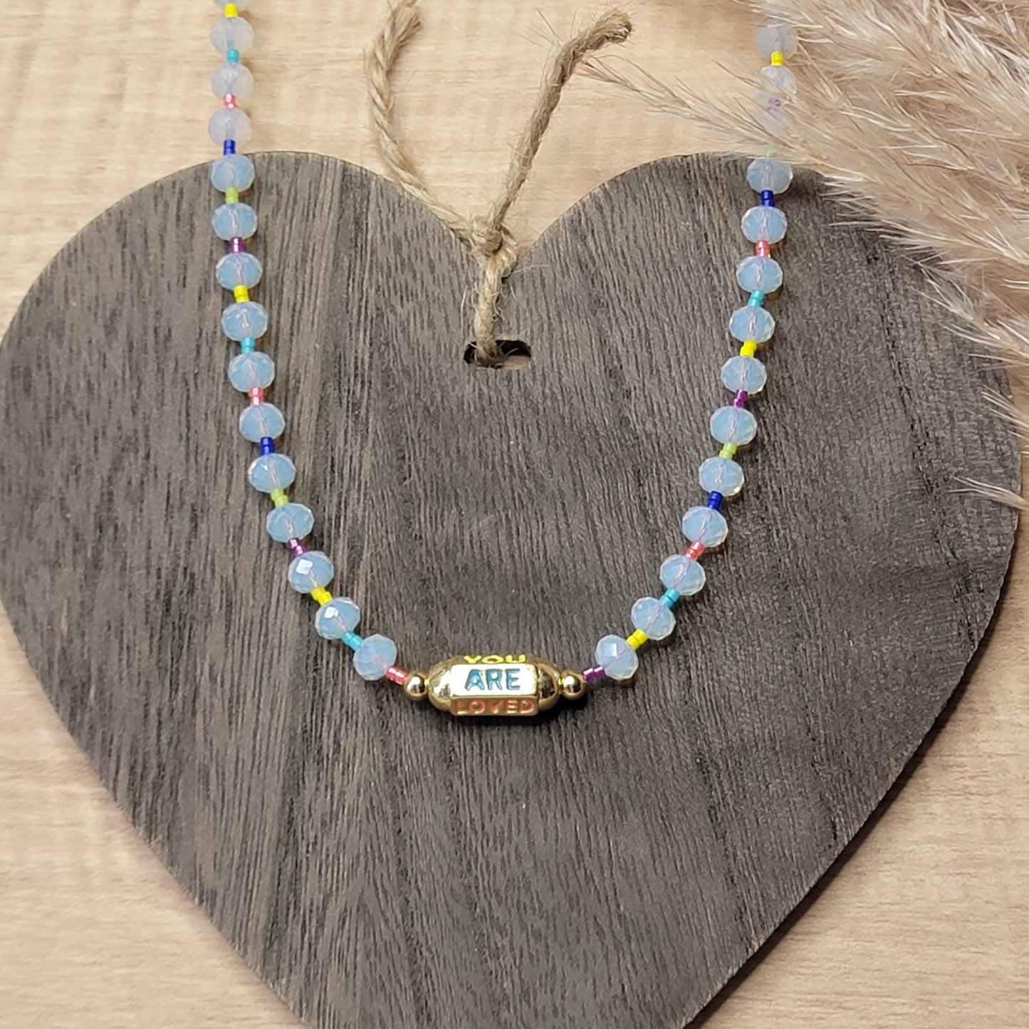 You Are Loved Crystal Choker Necklace