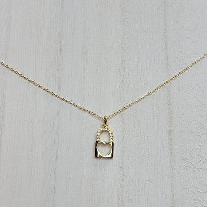 Padlock Heart Necklace