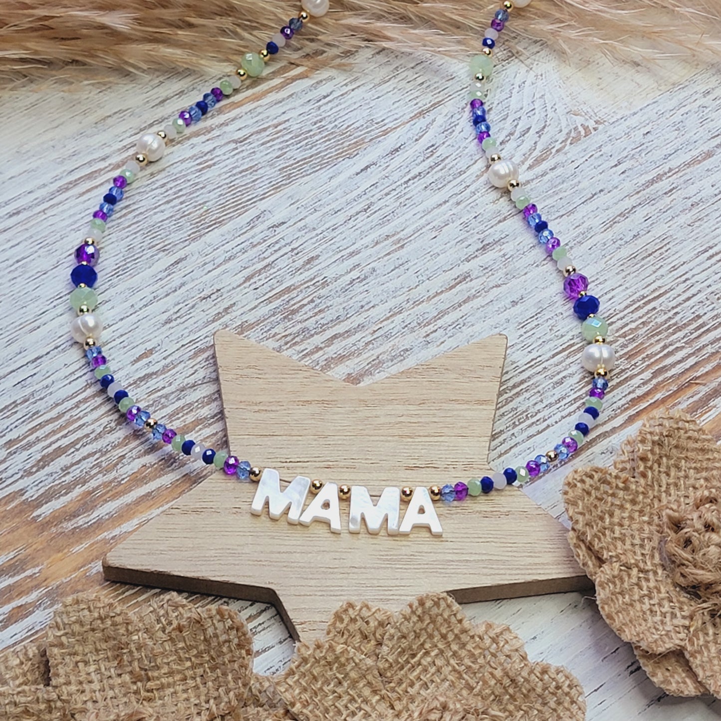 MAMA - Crystal, Nacre & Freshwater Pearls Necklace