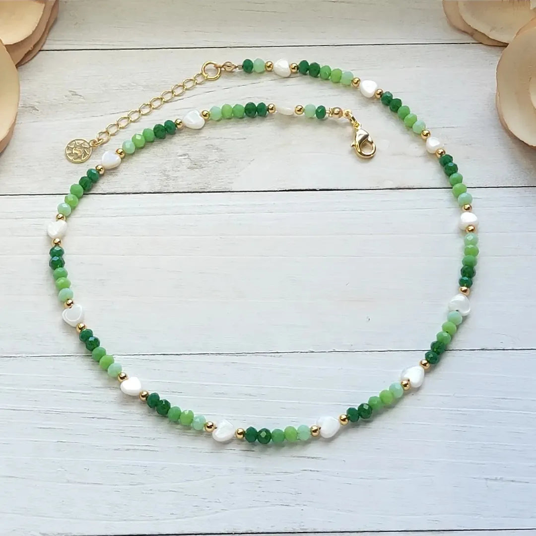 Shades of Green Crystal Necklace