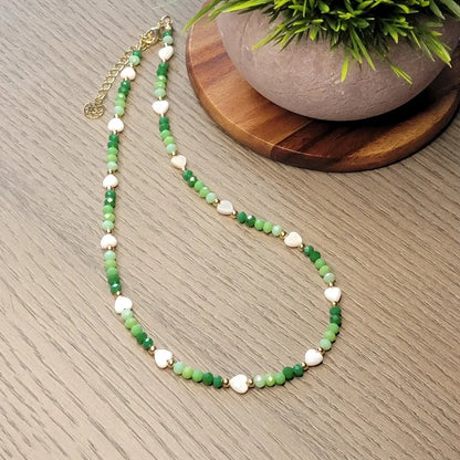 Shades of Green Crystal Necklace